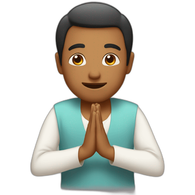 Man doing namaste  emoji