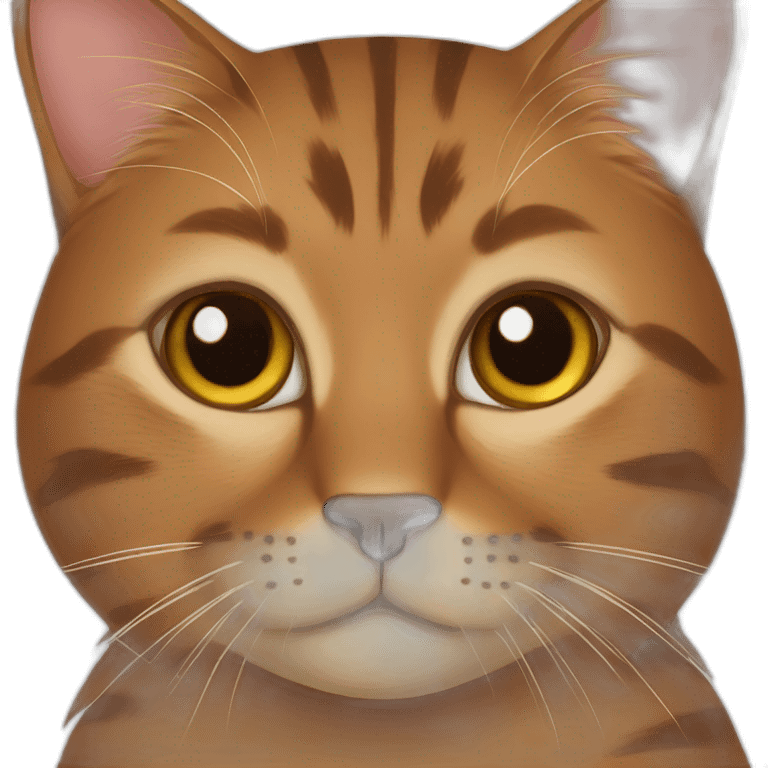 Square brown cat head emoji