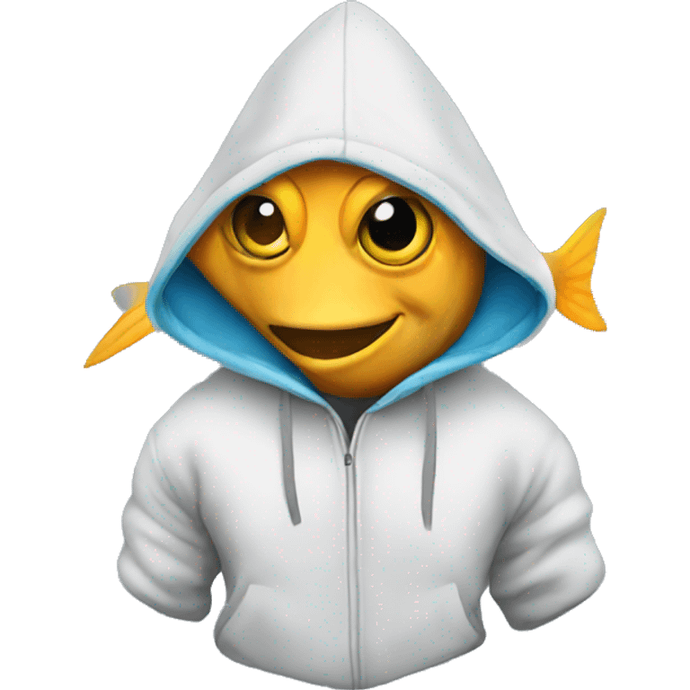 Fish wth hoodie emoji