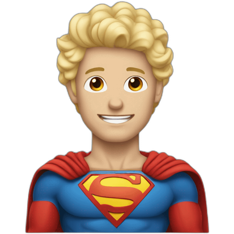 Super man avec les cheveux blonds bouclés emoji