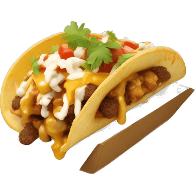 Poutine qui mange un tacos emoji