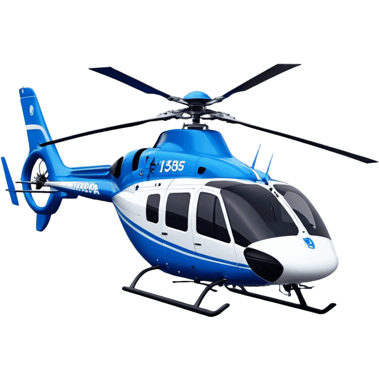 Eurocopter EC135 - Airbus Helicopters (Model Year: 2020) (Iconic colour: Blue and white) emoji