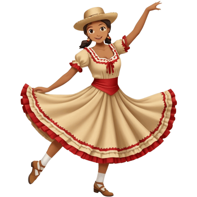 Cinematic Realistic scene of two square dancers in traditional American folk costumes, captured in joyful, coordinated motion with vibrant, rustic lighting that highlights their cultural heritage emoji