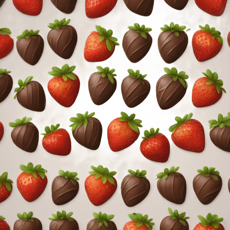 Strawberry with chocolate emoji