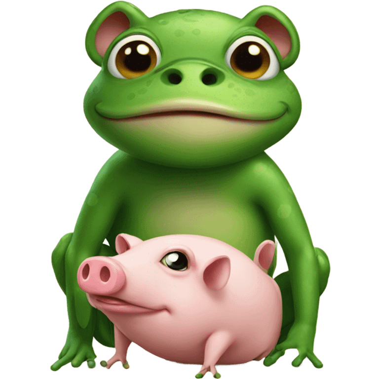 Frog and a pig  emoji