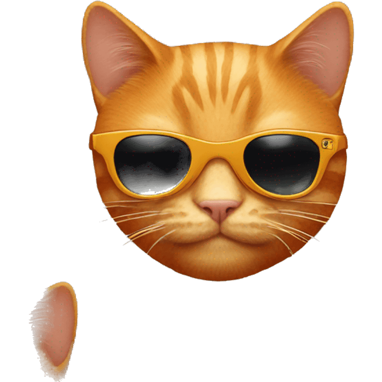  Ginger Cat with sunglasses emoji