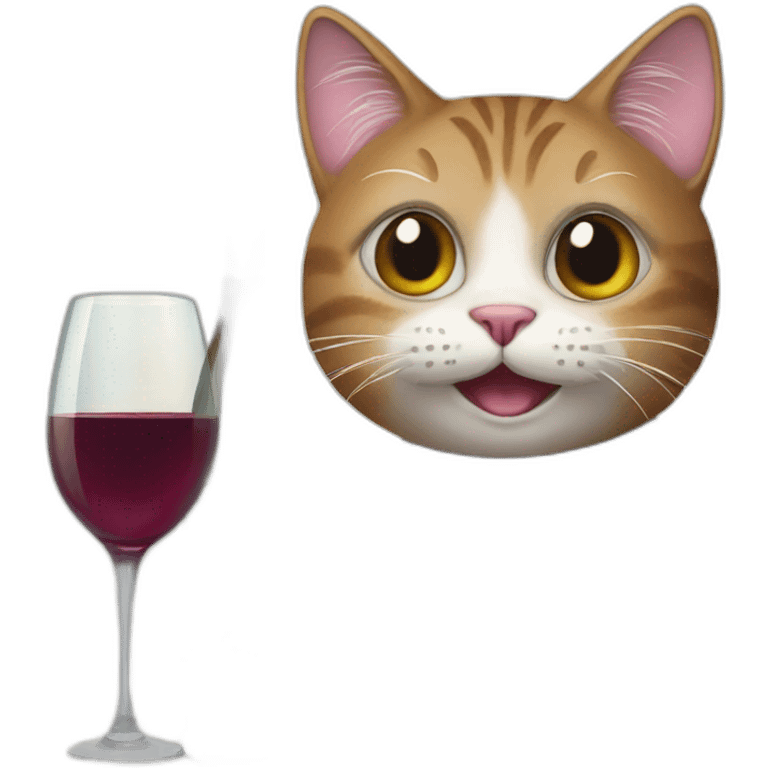 cat with wine bottle emoji