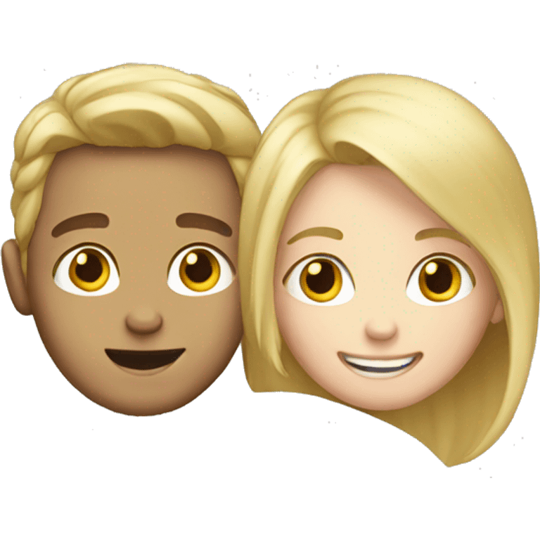 blond hair boy with fair hair girl emoji