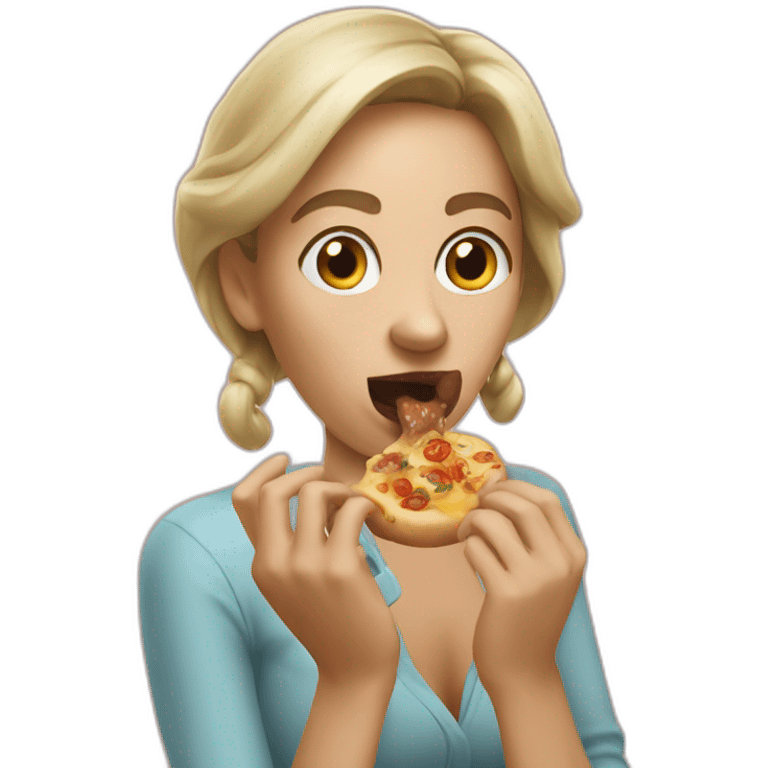 woman eating prok knuckle emoji