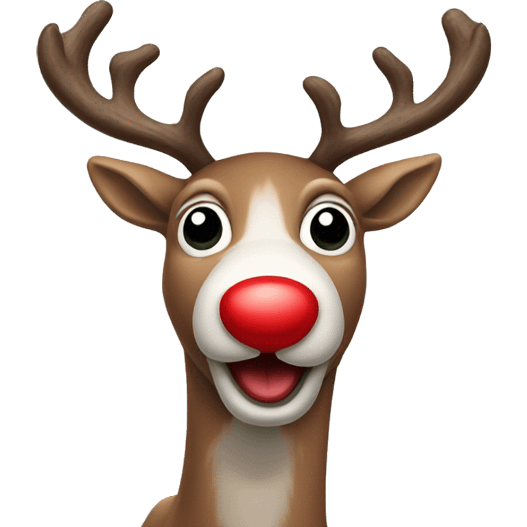 red nose reindeer emoji