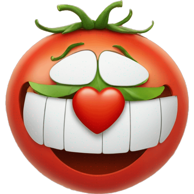 Tomato shows a heart with its hands  emoji