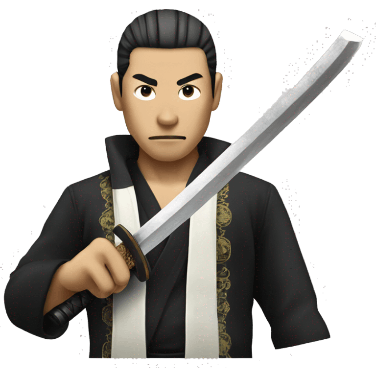 Japanese Yakuza with Samurai Sword;  emoji