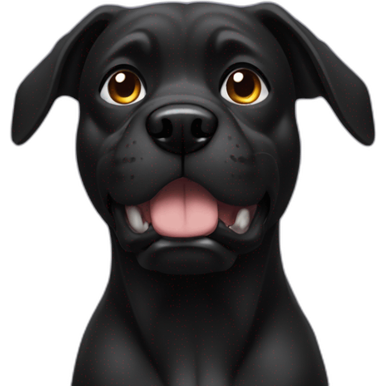 Black muscle dog emoji