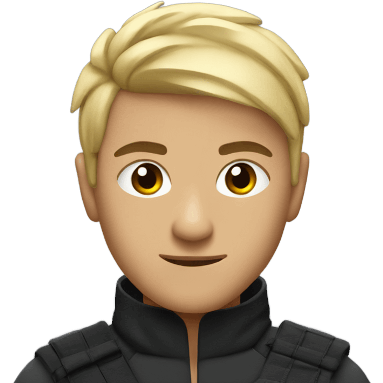 Ninja with a low taper fade emoji