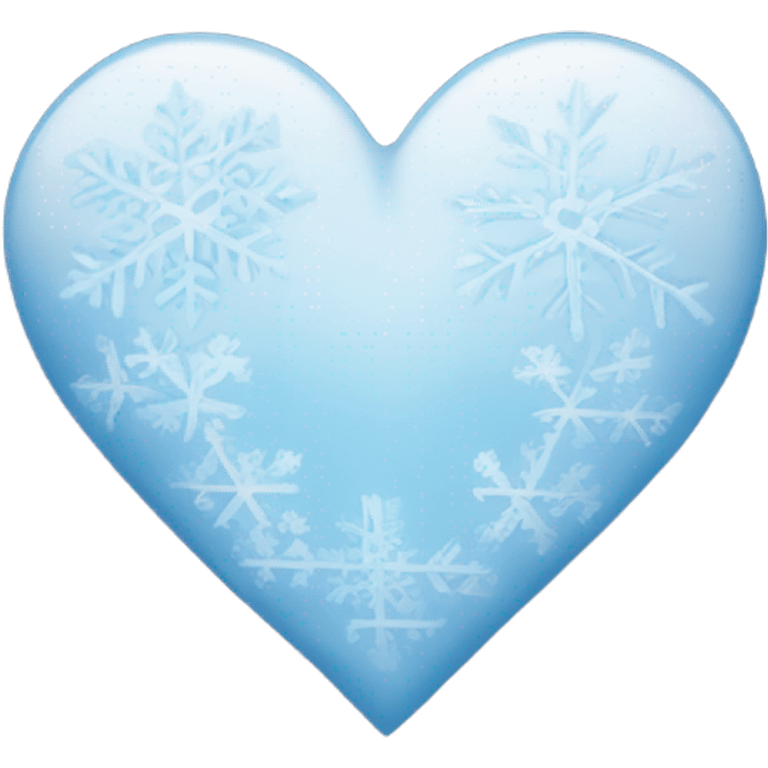 A winter wonderland heart emoji