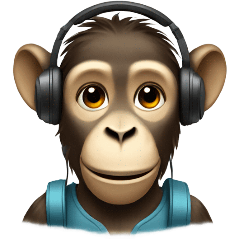 monkey donkey with headphones emoji