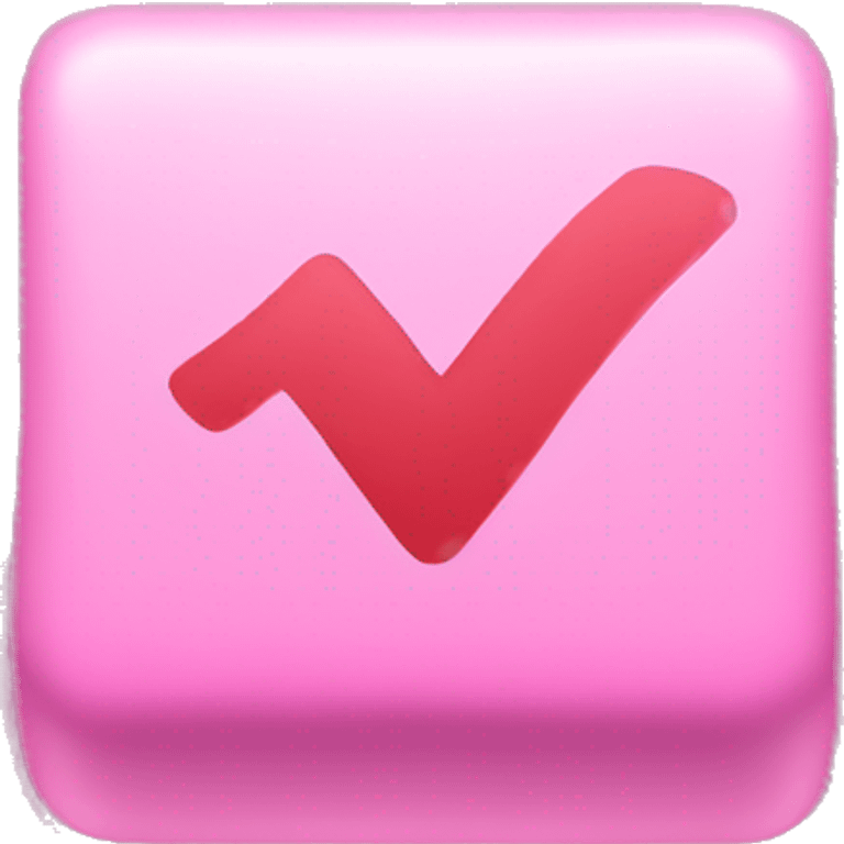 Pink checkmark emoji