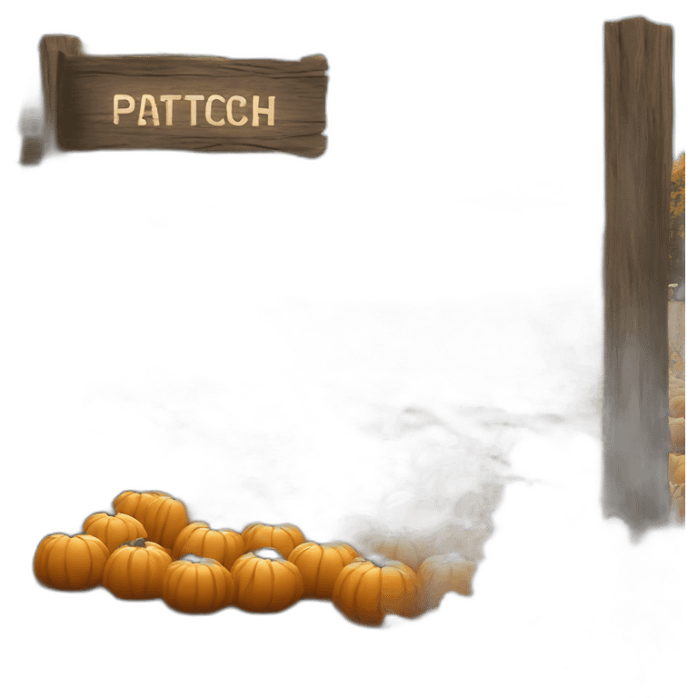 Pumpkin patch sign emoji