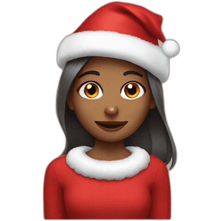 Girls Christmas emoji