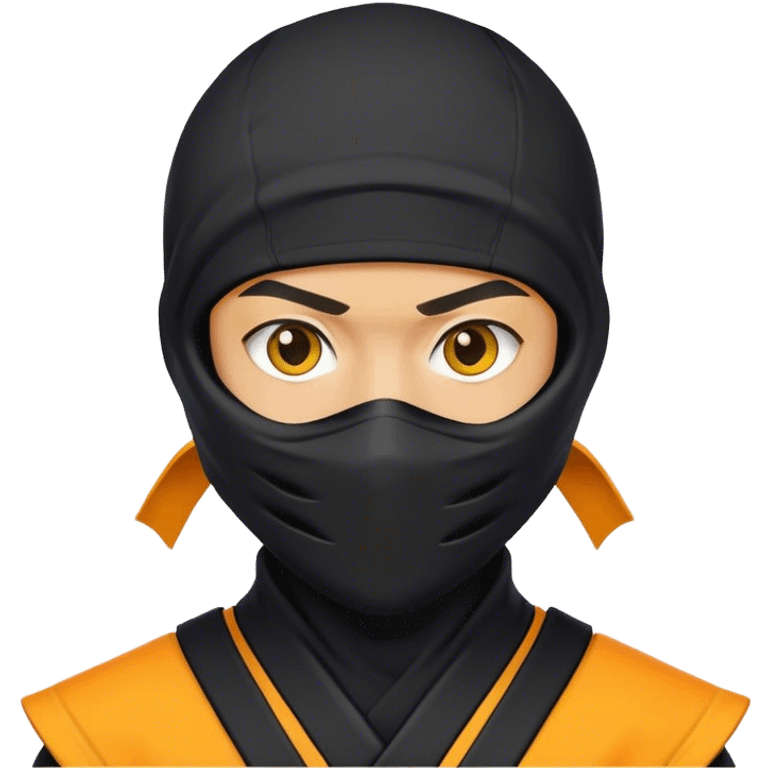 yellow-Orange and black ninja  emoji