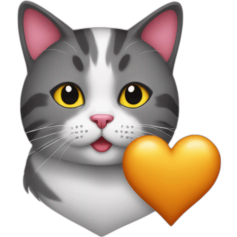 Cat and heart emoji