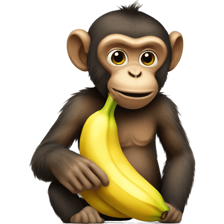 Monkey with a banana emoji