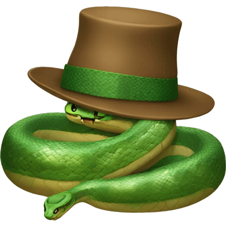 snake with a hat emoji