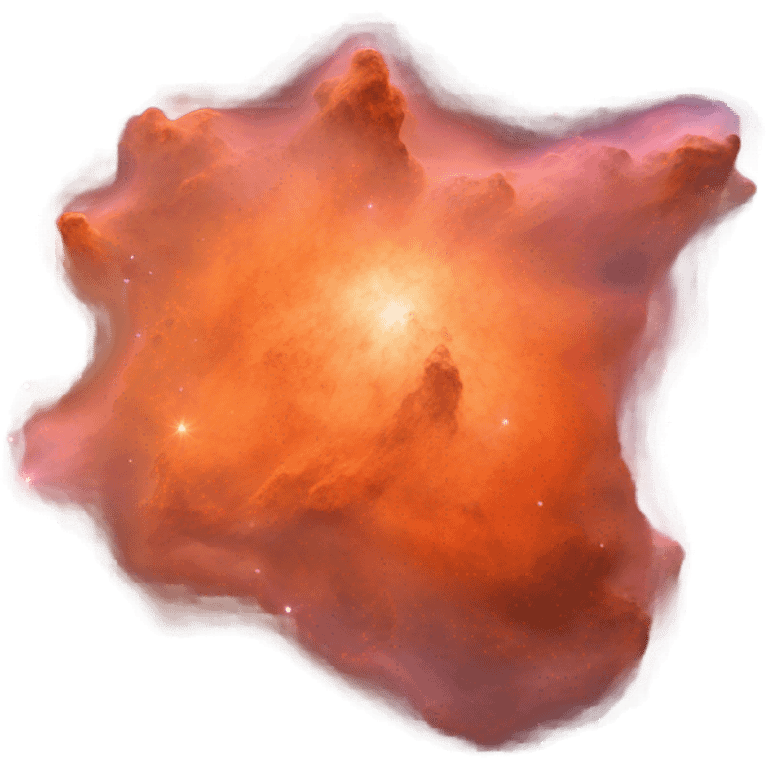 realistic nebula in cosmic space orange emoji