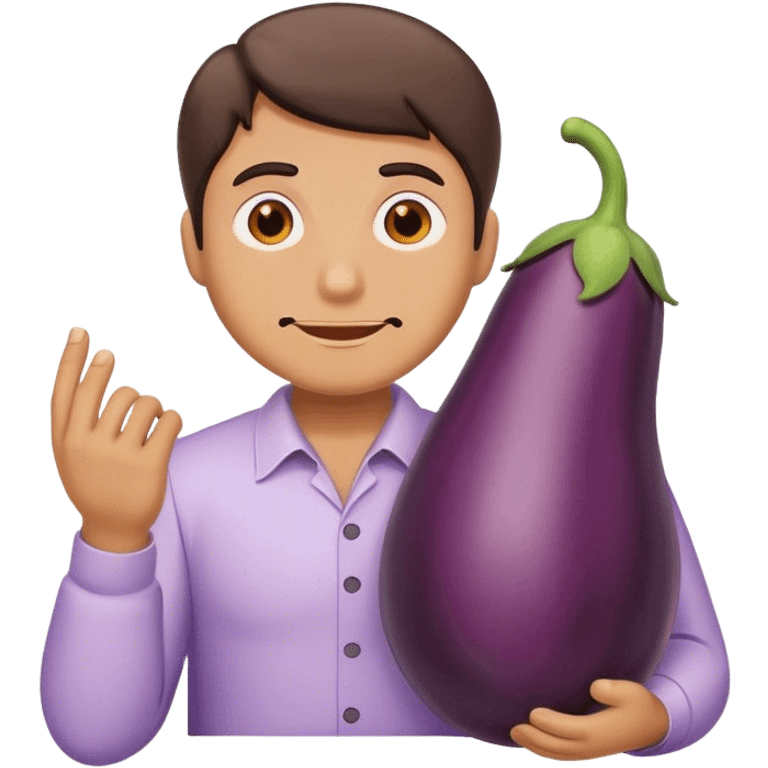 Man with eggplant  emoji