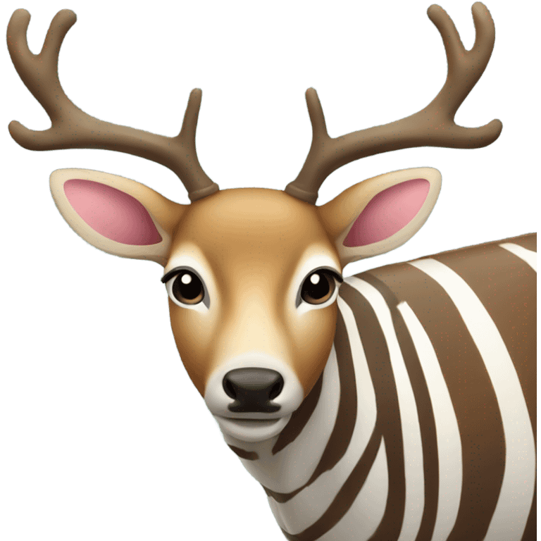 Deer mixed with zebra emoji