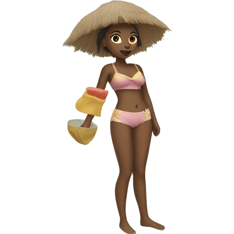 Women on beach emoji