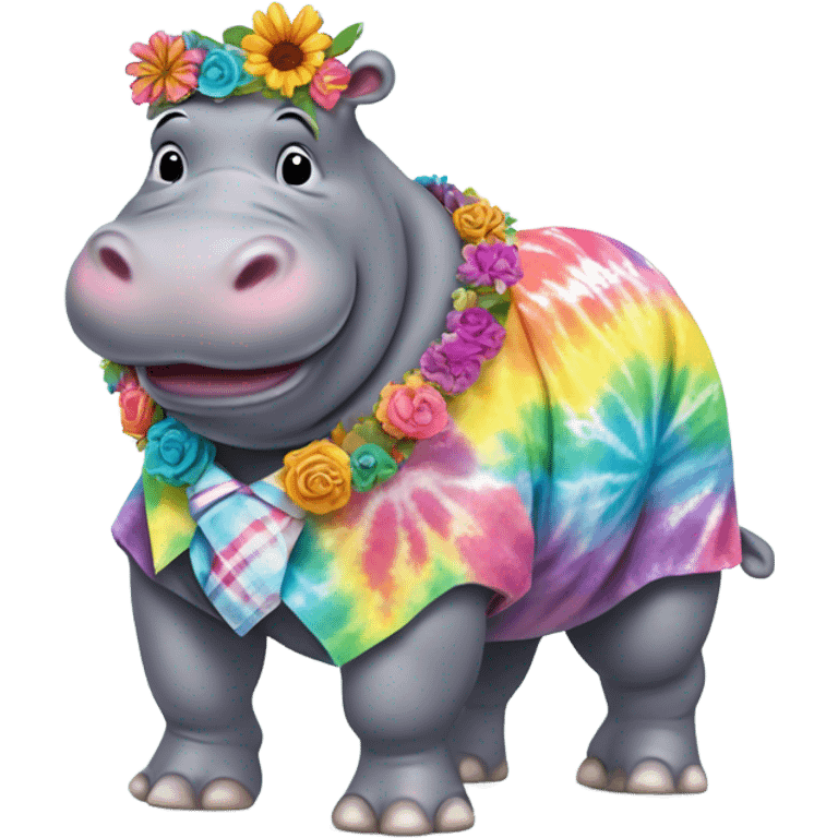 Hippy hippo emoji