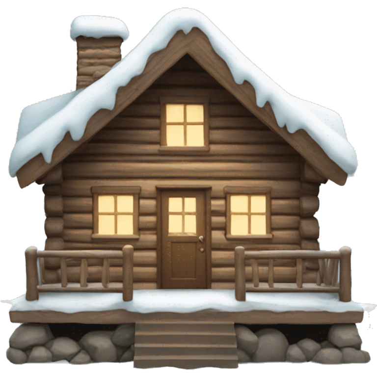 winter cabin emoji