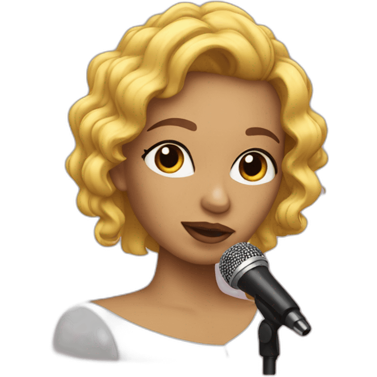 A singer girl emoji