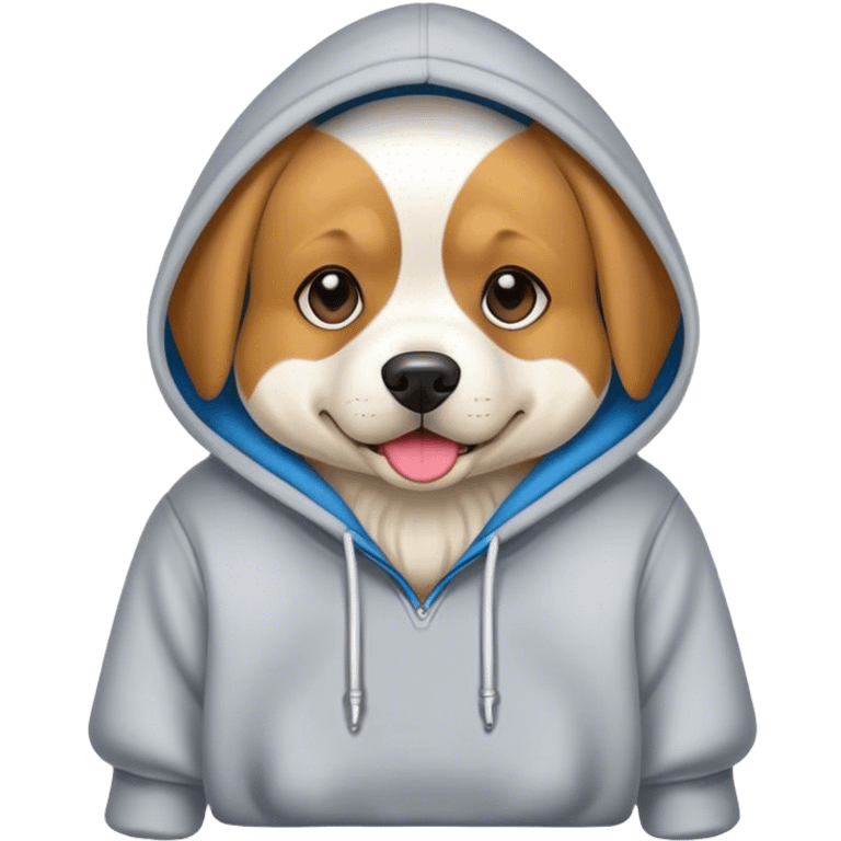 Dog wearing a hoodie emoji