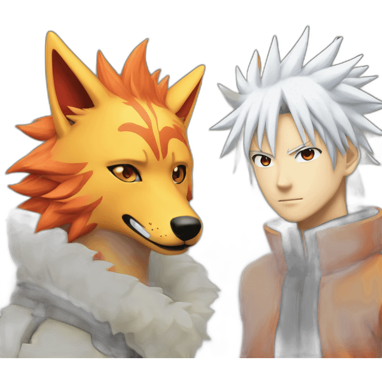 Naruto with kurama emoji