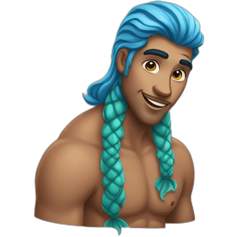 A mermaid male and his tale emoji