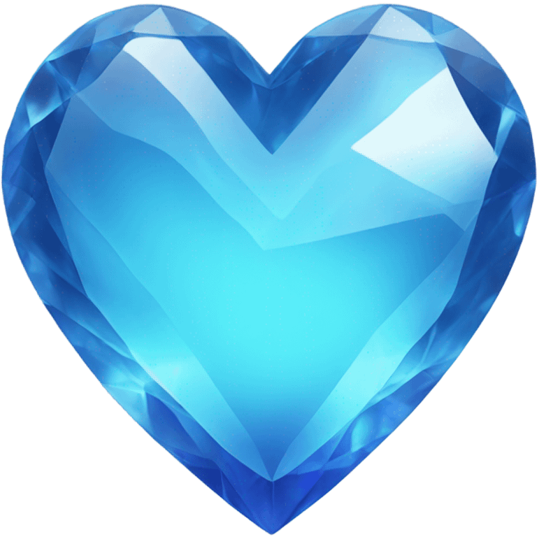 Heart crystal blue emoji