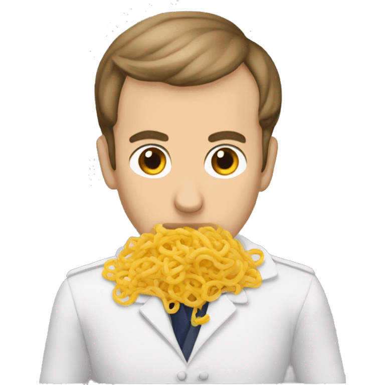 macron   qui mange des nouilles emoji