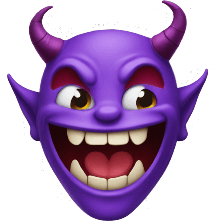 purple Devil laughing emoji emoji