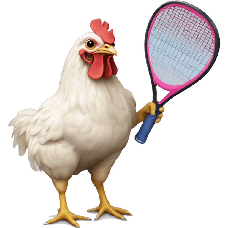 chicken playing padel emoji