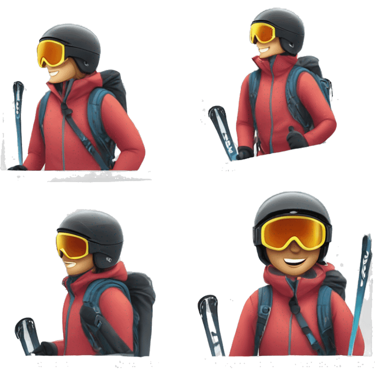 Max skiing in lech emoji