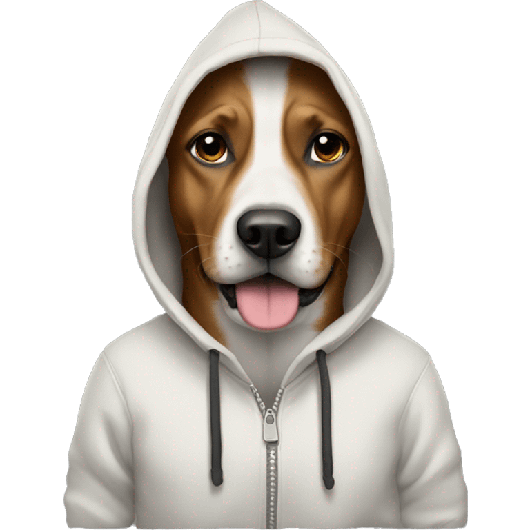 Dog when a hoodie emoji