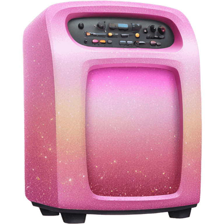 Pink ombre karaoke machine with glitter  emoji