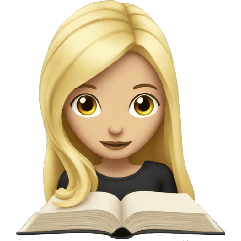 blondie reading a book emoji