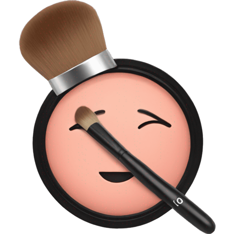 Blush with brush emoji