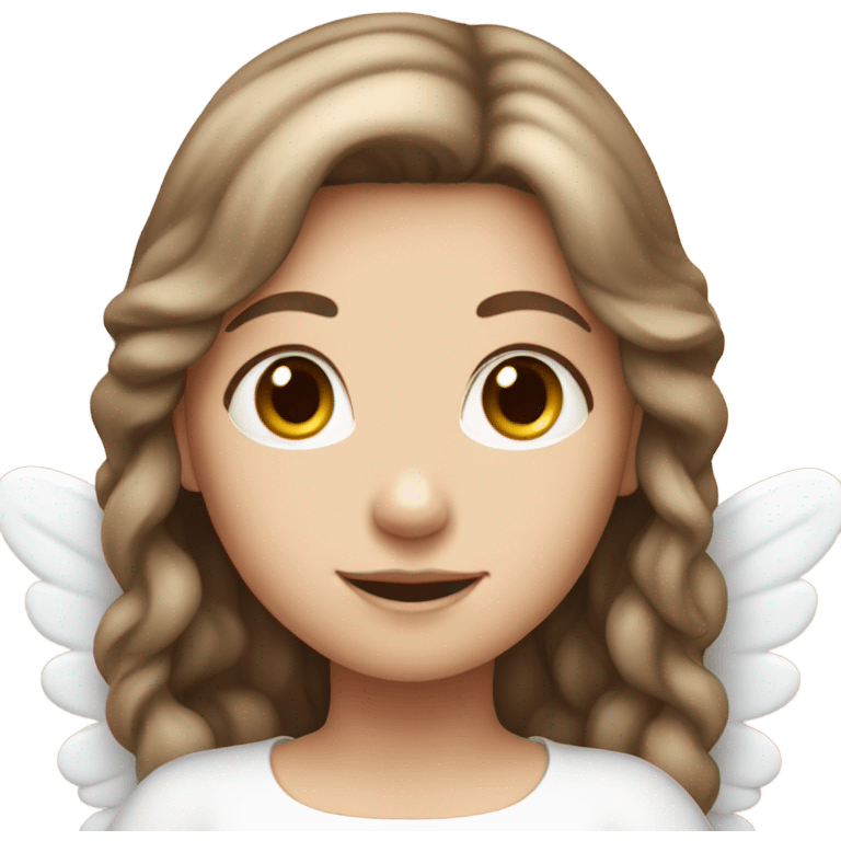 Angel fairy white girl with brown hair emoji