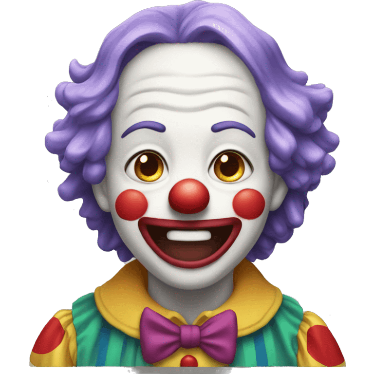 Clown enoji smiling and crying emoji