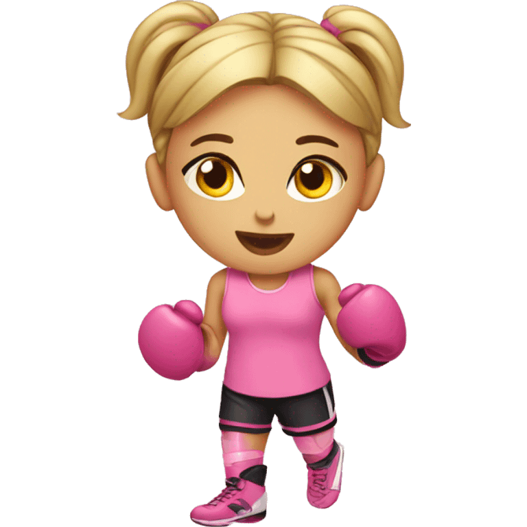 Girl love pink boxing emoji