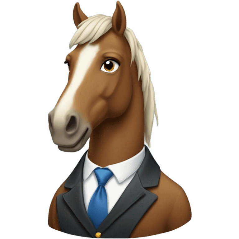 Horse with a tie emoji